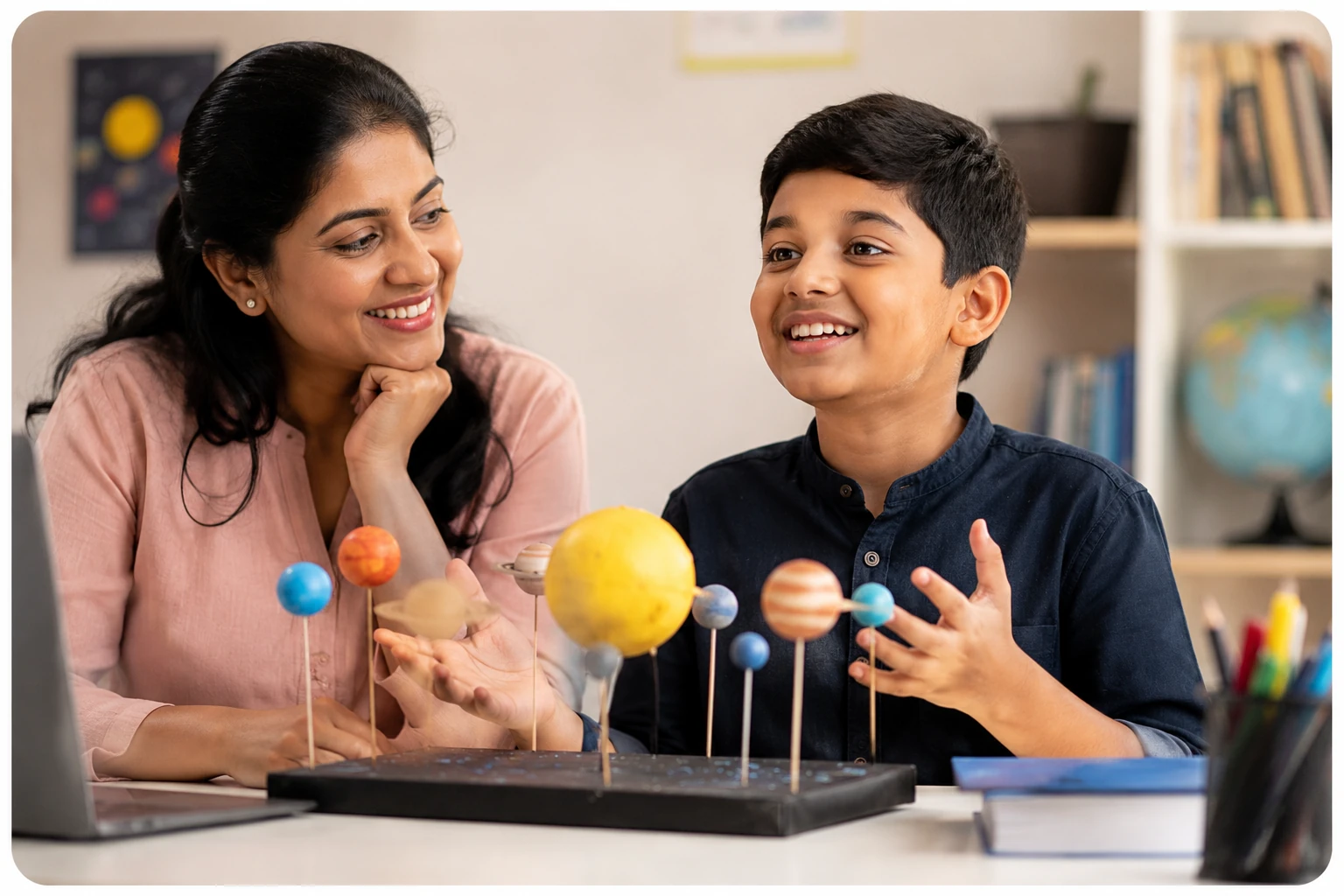 Parent seeing child become more confident and curious